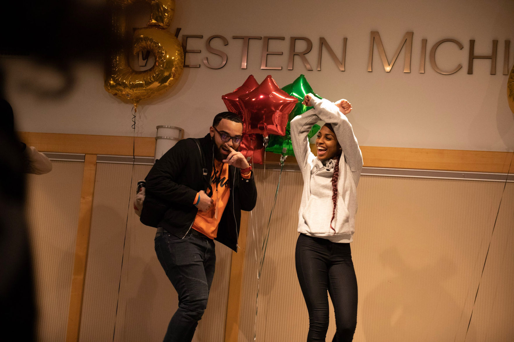 WMU students Remiah Adams and Brianna Garrett model for Slimey Apparel.